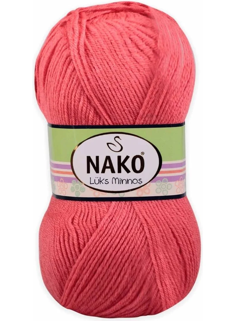 ناكو Luxury Minnoş Hand Knitting Yarn 100 gr | coral 11198