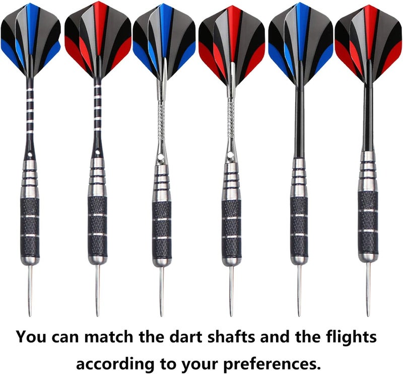 Wsdart Darts Metal Tip Set Professional Metal Darts for Dartboard Steel Tip Darts with Nonslip Iron Barrel Aluminum Dart Shafts,Extra Flights,Dart Sharpener,Gift Box - Image 5