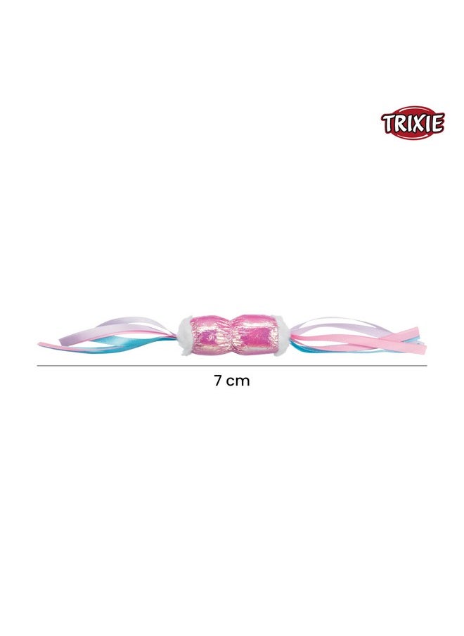 Trixie - Glitter Candy Shape Interactive Toy For Cats, Catnip Infused Soft Toy, Squishy Feel, Indoor & Outdoor, Ideal For Training, Playing, 7 Cm, Get Any 1 Random Color - 1 Pc - Image 1