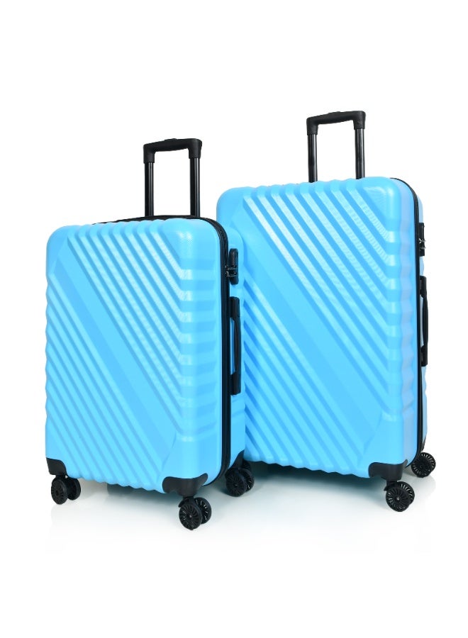 مورانو طقم شنط سفر لون أزرق مكون من 3 حقائب أمتعة 4 عجلات - Image 3