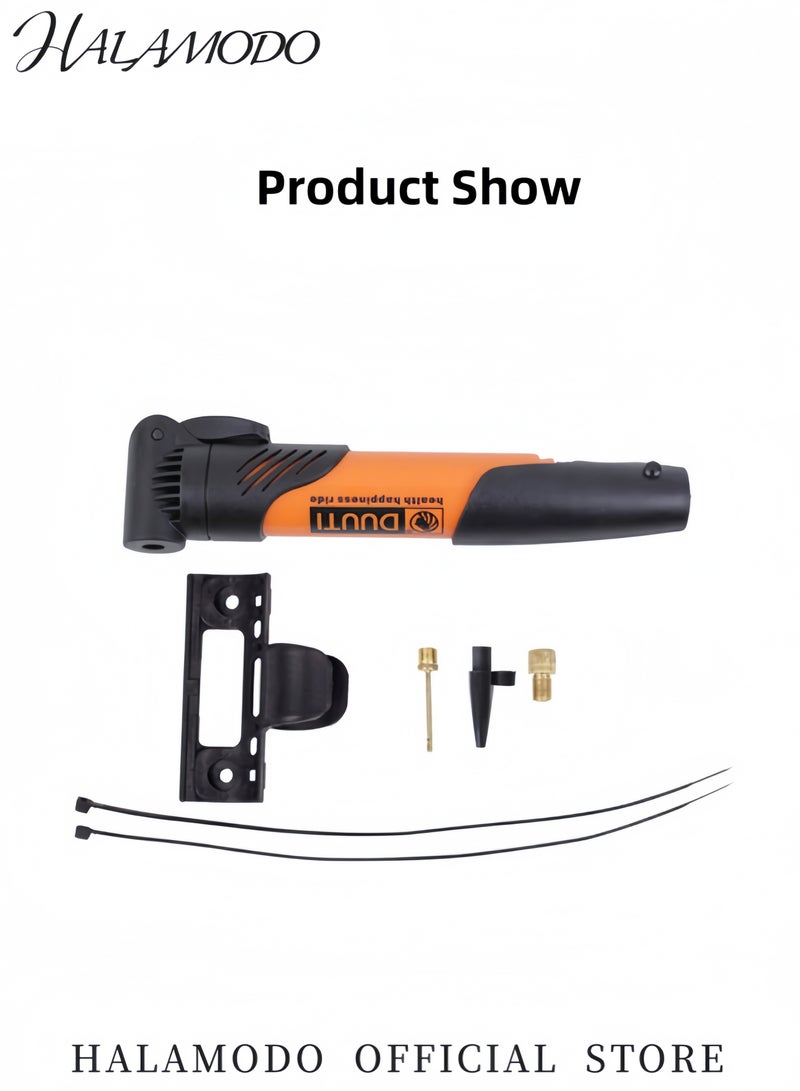 Mini Portable Bike Pump Set Compact Hand-held Inflator High-Pressure Biking Mountain Bicycle Tire Air Pump Bike Accessories for Women & Men - Image 2