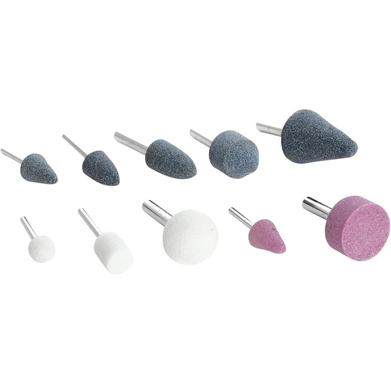 Veltrix - 10Pcs/Set Shank 6mm/3mm Mounted Stone Grinding Head Abrasive Drill Rotary Tools Cutting Grinding Head Set For Polishing Machine - Image 1