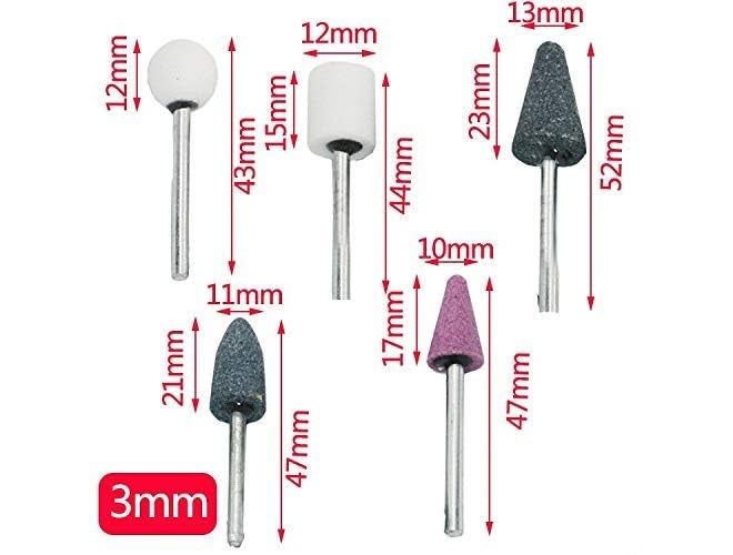 Veltrix - 10Pcs/Set Shank 6mm/3mm Mounted Stone Grinding Head Abrasive Drill Rotary Tools Cutting Grinding Head Set For Polishing Machine - Image 4