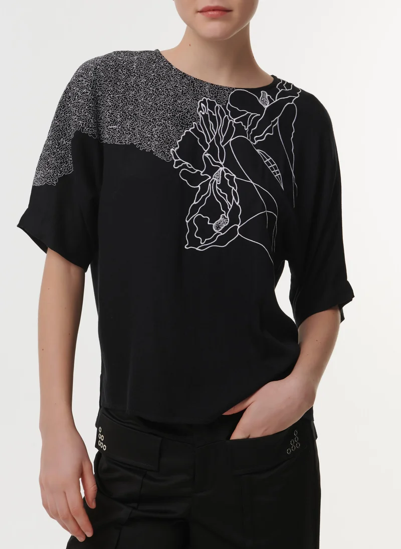 Leem  Floral Embroidered Top for Women | Best Price UAE