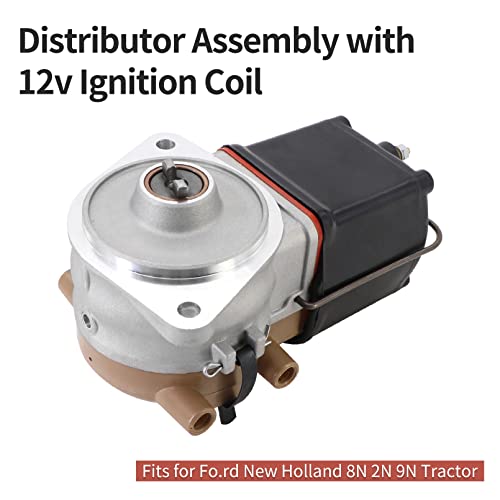 KIPA Distributor Assembly with 12V Ignition Coil for Ford New Holland 8N 2N 9N Tractor 4-Cylinders 9N12100 Front Mount 9N12024 - Image 2