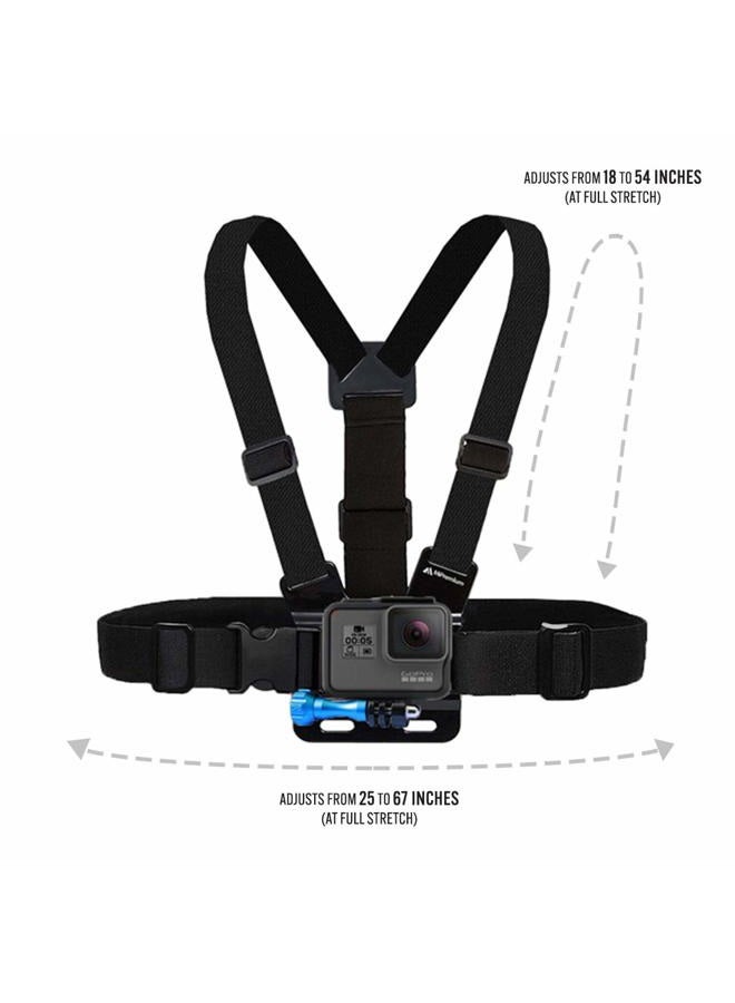 MiPremium Chest Harness Chesty Mount & Head Strap for GoPro Hero 11 10 9 8 Max Go Pro Hero 7 6 5 3 4 Session Black Silver Fusion DJI Osmo AKASO Accessories Kit for Action Cameras - Image 5
