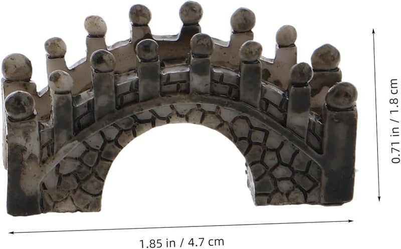 توتوريتي 2 قطعة جسر مقوس مصغر من الراتنج لتزيين حدائق الجنيات وتراريوم DIY - Image 3