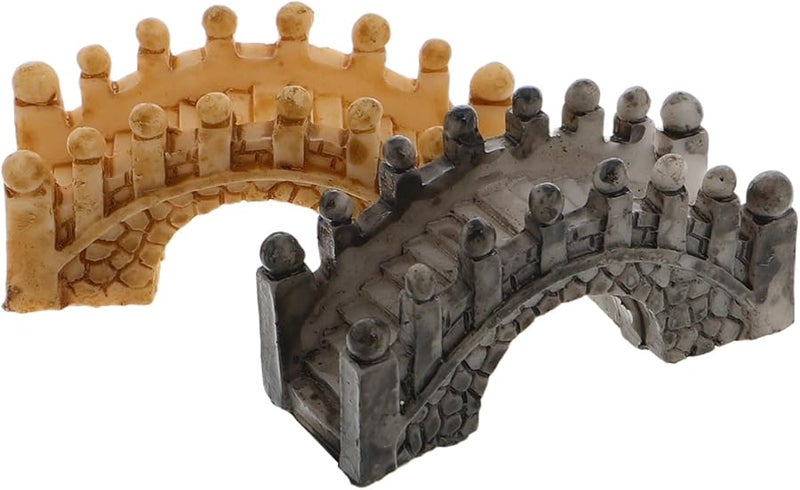 توتوريتي 2 قطعة جسر مقوس مصغر من الراتنج لتزيين حدائق الجنيات وتراريوم DIY - Image 1