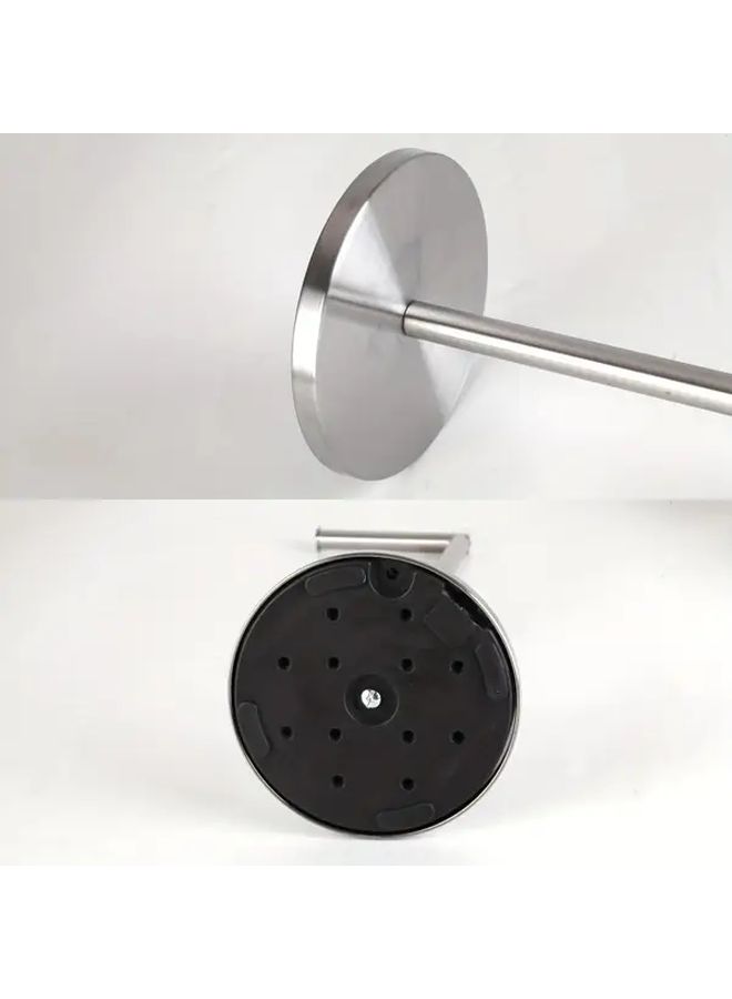 Stainless Steel Toilet Paper Holder With Thickened Base Brushed Finish Foldable Self Adhesive No Drill Mounting 1 Pack Model DB1 GR 24008 SN Vertical Bathroom Kitchen Organizer Storage - Image 5