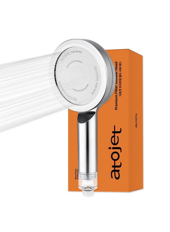 Atojet Premium Filtered Showerhead Crafted With Korea's Luxury Beauty Culture – Pure Carbon Filters for Softer Skin & Smoother Hair | Carbon Composite Filter | Single Showerhead (JNE300C-SNG-1) - Image 1