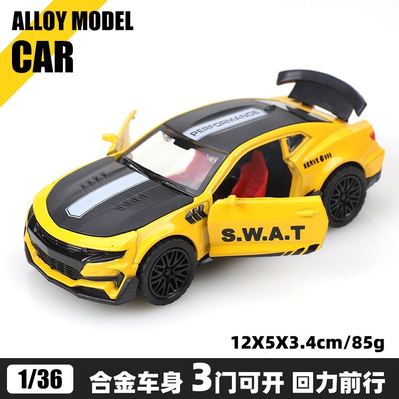 Bulk 1:36 Alloy Model Cars, Kids Pull Back Toy Vehicles, Boys Race Car Decor Gift[Bubble Bag] big bee racing channel version Yellow [Bubble Bag] big bee racing channel version Yellow 