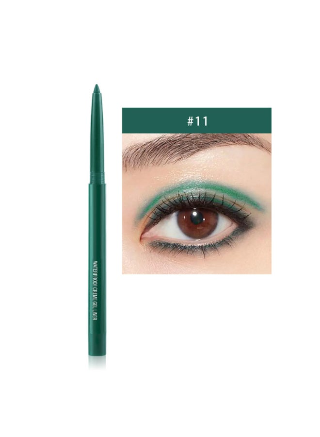 DekRion Eyeliner Pencil Waterproof Eyeliner Longlasting Green Eyeliners HighPigmented Colorful Eyeliners Easy To Use Eye Liner Pen for Women Green - Image 4