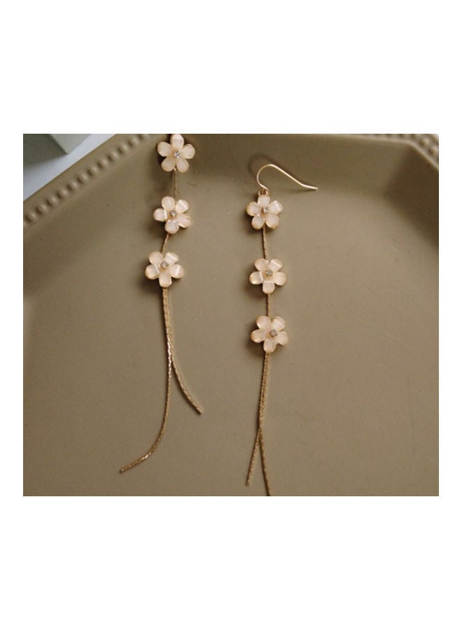 NIBEMINENT Handmade Simple Long Flower Tassel Aesthetic Earrings - Image 3