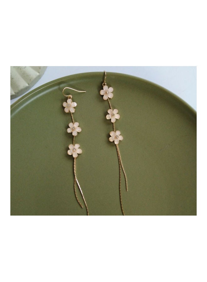 NIBEMINENT Handmade Simple Long Flower Tassel Aesthetic Earrings - Image 5