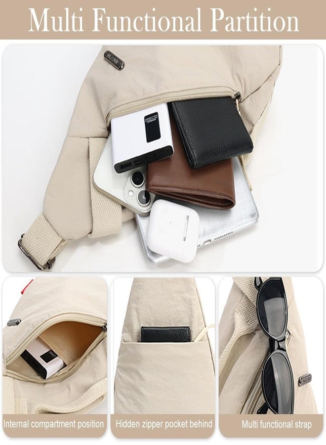 TRIVYOM 1Pcs Chest Bag for Women and Men | Soft Nylon Sling Crossbody Shoulder Bag with Multiple Zipper Pockets, Front Wear Design | Ideal for Travel, Work, College and Daily Carry - Multi - Image 4