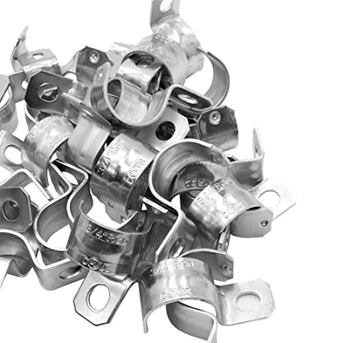 Maxxima 3/4 in. Rigid or RMC Push-On 1-Hole Pipe Straps - Ideal for Conduit Installation, Zinc Plated Steel, 50 Pack, Easy, Quick, and Secure for Electrical Wiring, Water Resistant, UL Listed - Image 2