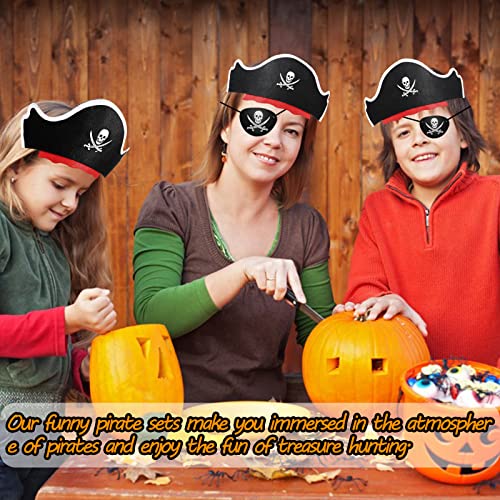 Legigo 18 Pcs Funny Pirate Party Set- Include 6 Pirate Hats, 6 Eye Patches, 6 Inflatable Swords for Pirate Party Cosplay Caribbean Dress Accessories - Image 5