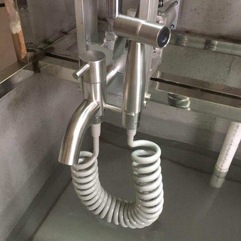 مرش اليد الفولاذ المقاوم للصدأ للمرحاض مع تحكم قابل للتعديل في الضغط وفوهة للشرفة - Image 3