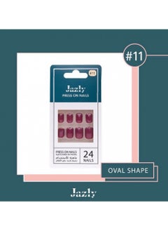 Burgundy 24 nails