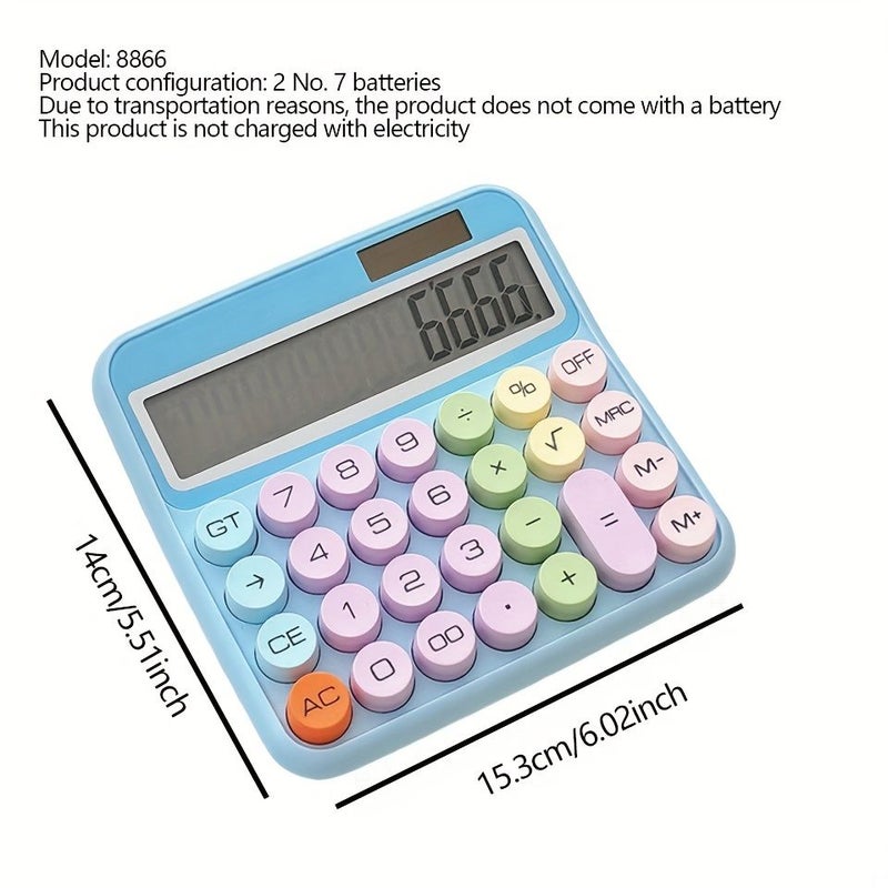 White Solar Calculator for Stylish Office Use - Image 2