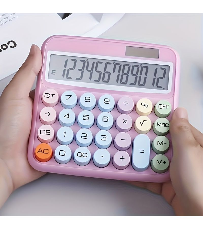 White Solar Calculator for Stylish Office Use - Image 5