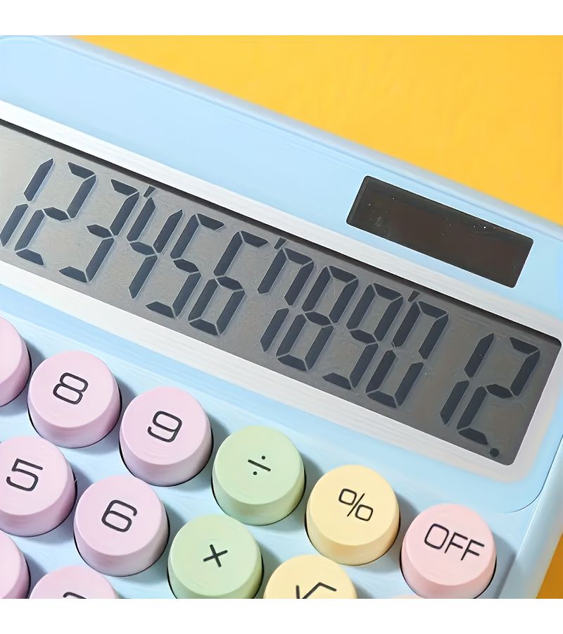 White Solar Calculator for Stylish Office Use - Image 3