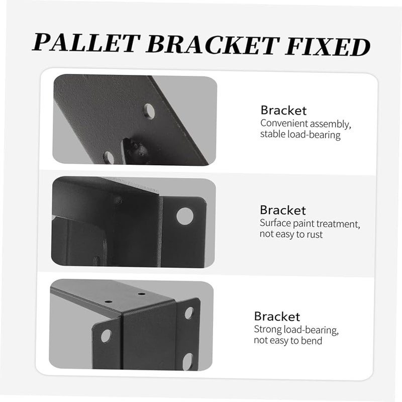 Heavy Duty Floating Wall Shelf Brackets Black Metal Mounting Hardware - Image 5