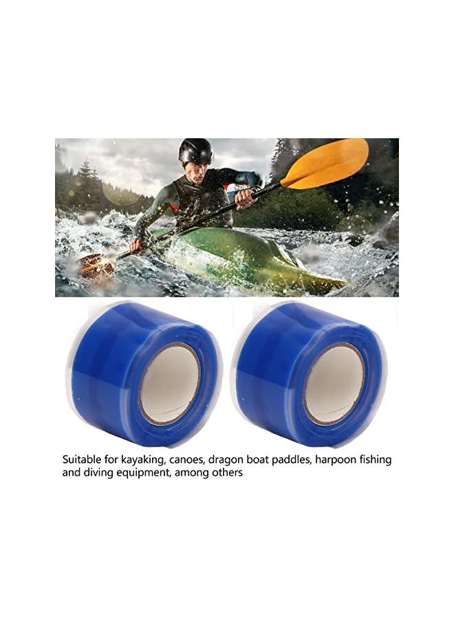 PROMASS promass Silicone Grip Tape, Fix Adhesive Tape 2pcs Silicone Flexible for Dragon Boat (Blue)  - Image 3