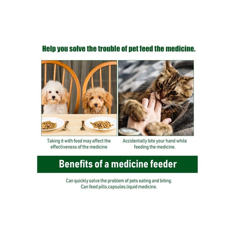 SOLARAE Pet Piller 2 Pieces Plastic Pet Pill Poppers Handy Durable Pet Pill Dispenser Medical Tablets Feeding Tool for Dogs and Large Cats - Image 4