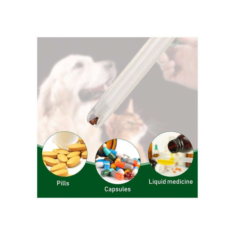 SOLARAE Pet Piller 2 Pieces Plastic Pet Pill Poppers Handy Durable Pet Pill Dispenser Medical Tablets Feeding Tool for Dogs and Large Cats - Image 3