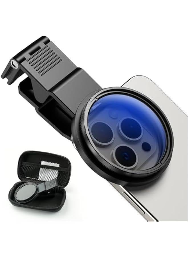 Arabest 58mm Clip-on CPL Phone Camera Lens Filter Kit, Ultra‑Thin Nano‑Coated Glass for iPhone 16/15/14, Samsung Galaxy, Google Pixel & All Smartphones, Anti‑Reflective, Vivid Colors - Image 1
