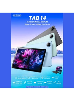 Oteeto The Oteeto TAB14 is a high-performance Android tablet with an 11.6-inch IPS LCD display (1920x860 pixels). It runs on Android 13 and is powered by an Octa-Core 2.0GHz processor. With 8GB RAM and 512GB ROM, it offers ample storage and smooth performance. The tablet features dual cameras (8MP front, 13MP rear), a tempered glass touch panel, and a powerful 8000mAh battery. It supports 5G, dual SIM, expandable storage, and multiple languages. The package includes a charger, Type-C cable, touch pen, keyboard, mouse, screen protector, and a case, making it a complete productivity and entertainment device.  - Image 4