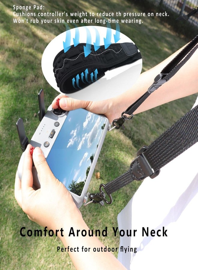 CQT Lanyard Neck Strap+Joysticks for DJI RC/RC 2 Controller,Adjustable Lanyard with 2Pair Controller Sticks for DJI FLIP Mini 4 Pro/Air 3/Mini3/DJI Mini 3 pro/Mavic 3 pro Remote Controller Accessories - Image 3