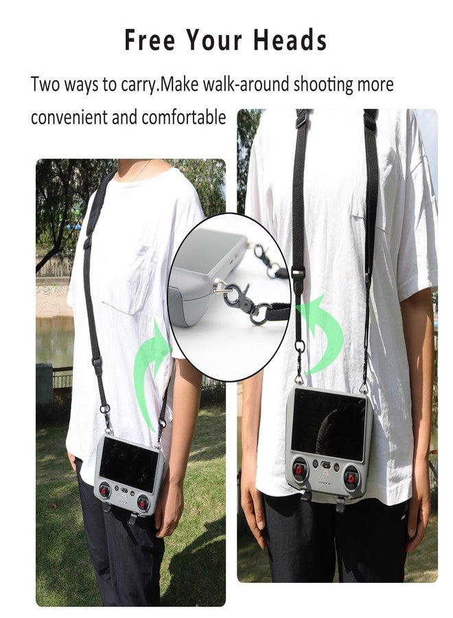 CQT Lanyard Neck Strap+Joysticks for DJI RC/RC 2 Controller,Adjustable Lanyard with 2Pair Controller Sticks for DJI FLIP Mini 4 Pro/Air 3/Mini3/DJI Mini 3 pro/Mavic 3 pro Remote Controller Accessories - Image 2