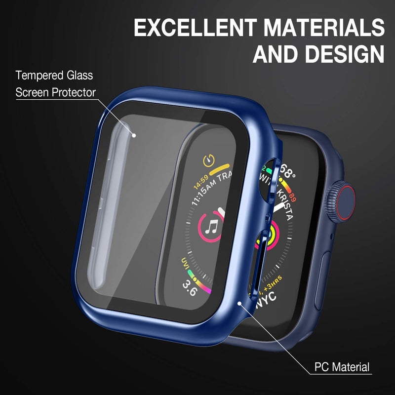 Adepoy Case Compatible with Apple Watch 38MM Series 3/2/1/ with Built-in Tempered Glass Screen Protector, All-Around Ultra-Thin Bumper Full Cover Hard PC Protective Case for iWatch - Image 5