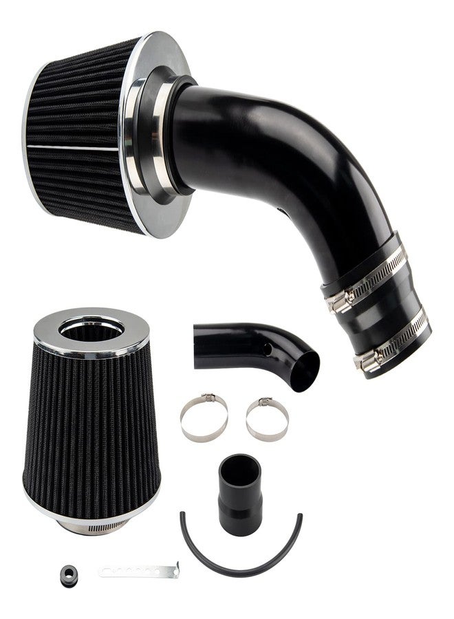 ZonCar Cold Air Intake System 3" High Flow Inlet for Universal Black - Image 2