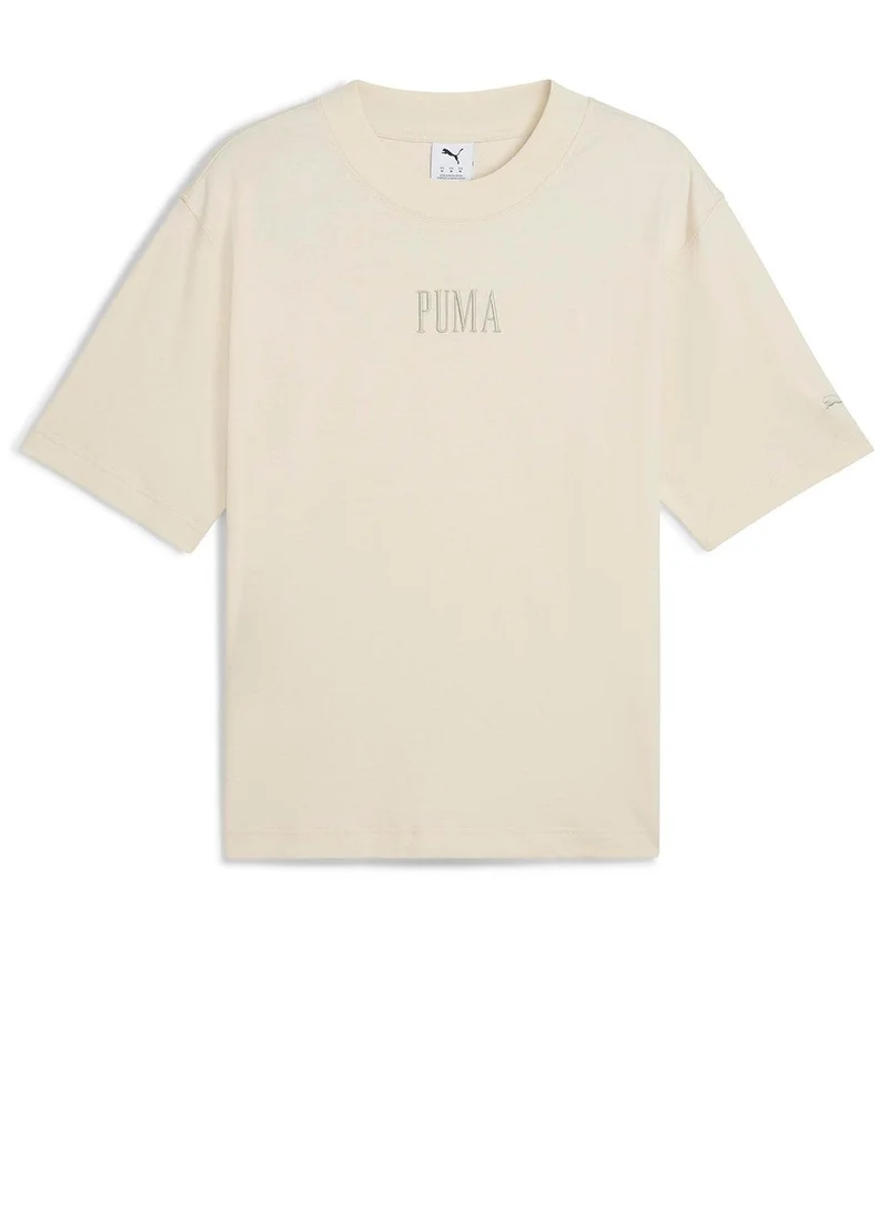 بوما تيشيرت جرافيك أساسي فاخر بقصة بوكسي