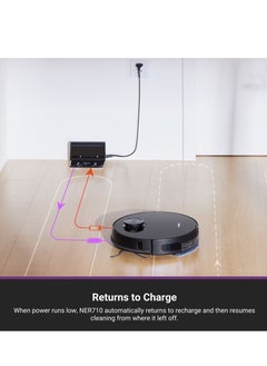 EUREKA EUREKA Robot Vacuum Cleaner and Mop with 8000Pa Suction, 5th-Gen LDS, Multi-Floor Mapping, 180 min Runtime, 3 in 1 Robotic Vacuum Cleaner for Pet Hair, Carpet, Hard Floors, Work with App/Alexa, NER710  - Image 5