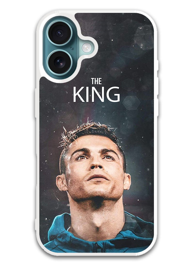 Theodor Protective Case Cover For APPLE IPHONE 16 Plus Ronaldo The King (White Bumper) - Image 1