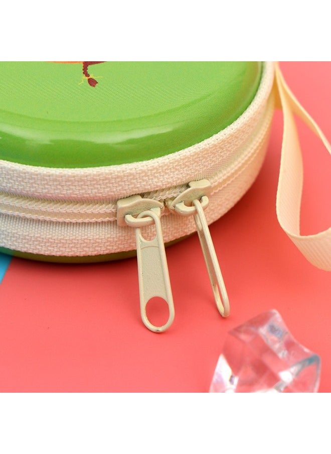 Generic - Tinplate Coin Purse Mini Zipper Headset Storage Bag Exquisite Coin Key Bag Storage Box Wholesale-Color:Round Spring Mix - Image 1