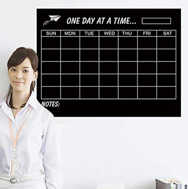 45X58CM PVC Week Planner Office Blackboard Chalkboard Black Chalk Board STICKER Removable Planner Wall STICKERs mm