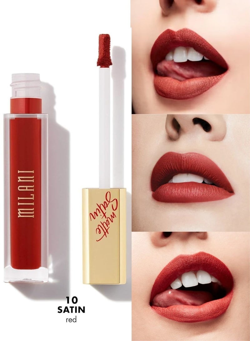Milani Amore Satin Matte Lip Crème - Shade 10 (Satin) | Long-Lasting, Lightweight, Velvet-Matte Finish | Hydrating, Full-Coverage Liquid Lipstick - Image 2