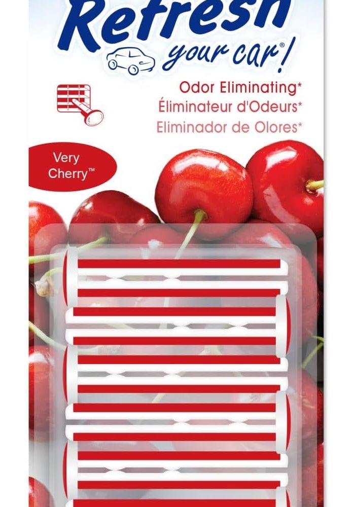 RefreshYourCar Refresh Your Car Freshener Vent Clip - Very Cherry, (6-count) - Image 1