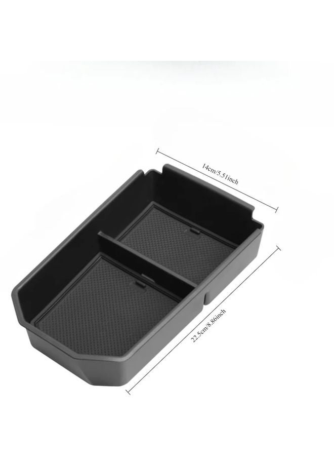Matt Black Center Console Organizer Armrest Storage Box Tray for BMW 5 Series i5 G60 G61 2024 - Image 3