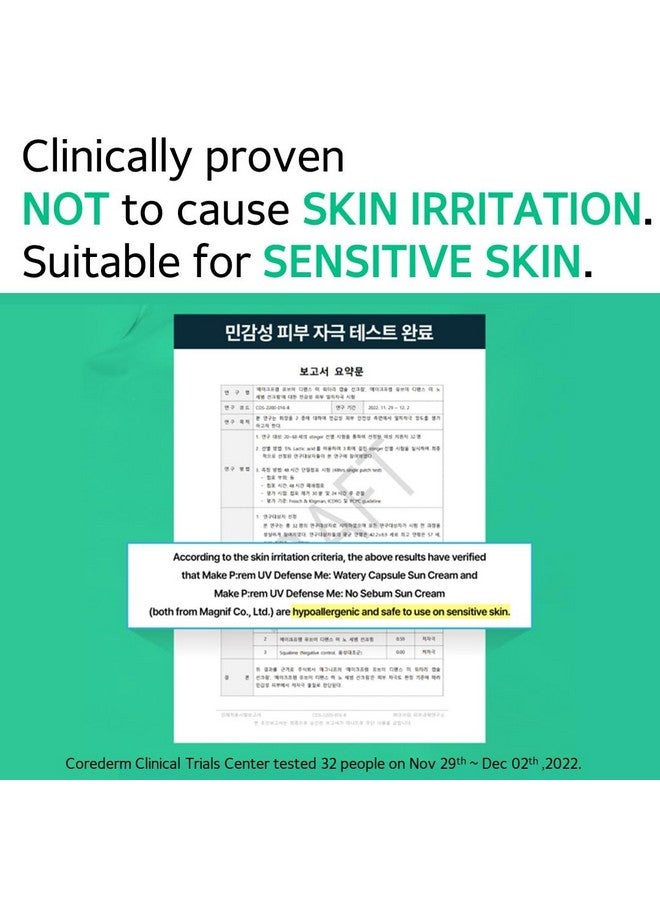 MAKEP:REM MAKE P:REM UV Defence me. No Sebum Sunscreen, SPF 50+ PA++++ Reef-Safe Silky Texture Sunscreen with Poreless and Matte Finish, UVA/UVB Protection, Korean Sunscreen, 1.69 fl oz, 50ml - Image 5