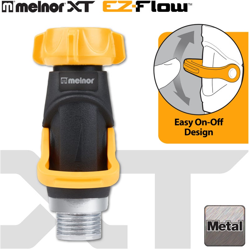 Melnor 65171AMZ Lever Flow Through Valve Connector Bundle, 1 Count (Pack of 1), Yellow, Black, Grey - Image 3