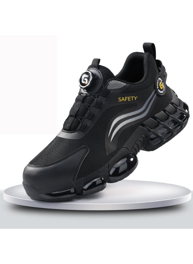 NIBEMINENT Safety Boots Fashion  Safety Work Shoes Anti-smash Anti-puncture Anti-odor Men Wear Shoes Non-slip Knob Buckle Steel Toe Shoe - Image 1