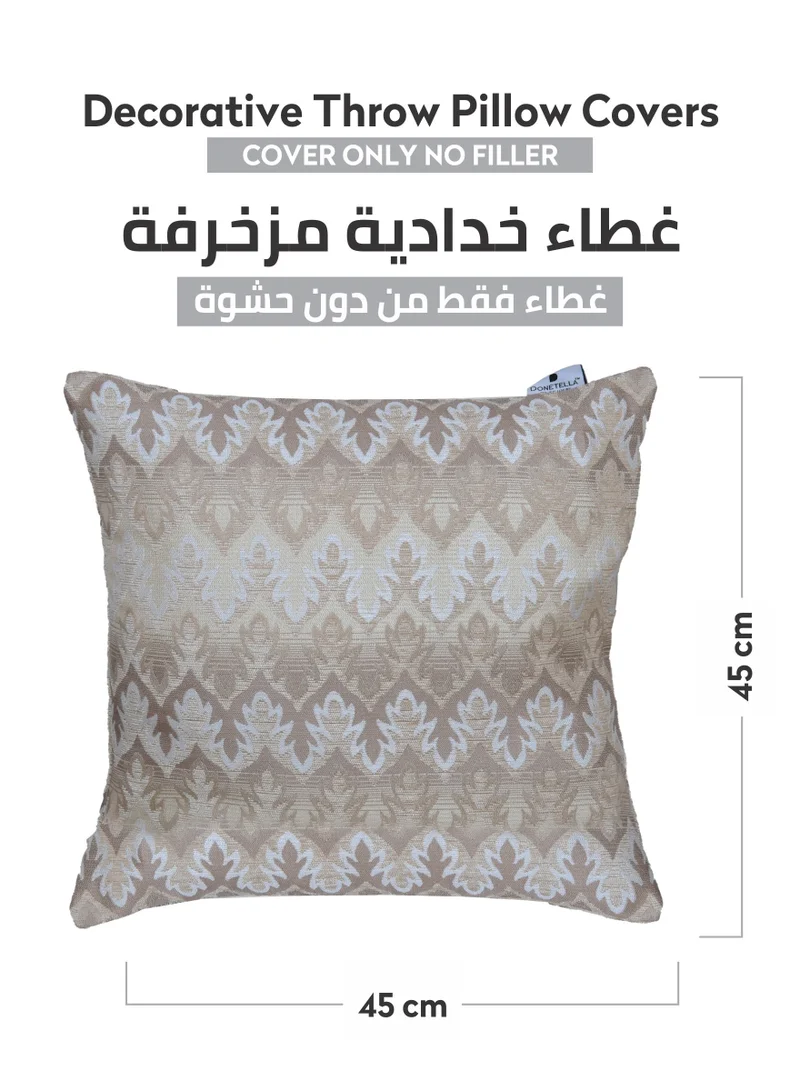 Donetella Cushion Cover,45X45 Cm (18X18 inch) 1-Pcs Decorative Throw Pillowcases Without Filler With Beautiful Abstract Art For Sofa Bed Living Room And Couch, Lemon Grass
