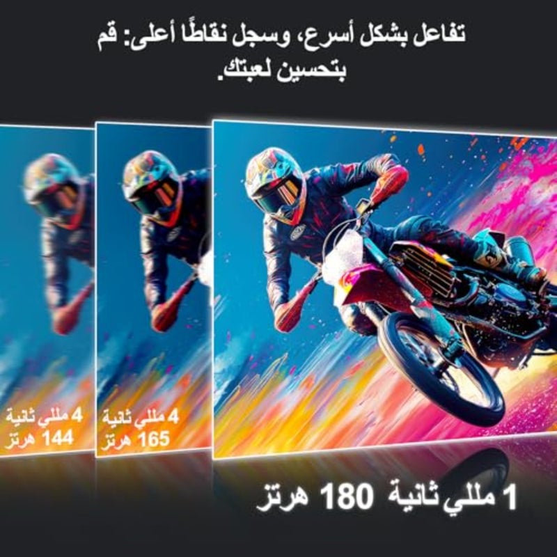 شاشة Z-EDGE مقاس 27 بوصة 180 هرتز 2K IPS LED للألعاب، MPRT 1 مللي ثانية، QHD 2560x1440، دعم FreeSync، نسبة عرض إلى ارتفاع 16:9، دعم HDR، HDMIx2/DPx2/Audiox1، زاوية عرض 178 درجة ارتفاعًا /178 درجة (رأسيًا)، UG27QF - Image 2