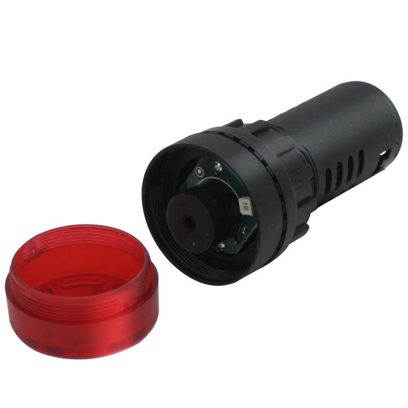mxuteuk 2 قطع 22 مم جرس إنذار فلاش LED أحمر إشارة ضوء مؤشر AC/DC 24V AD16-22SM-RR24V - Image 5
